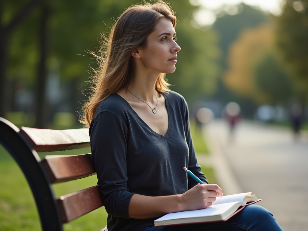 A woman reflecting on her infertility journey.