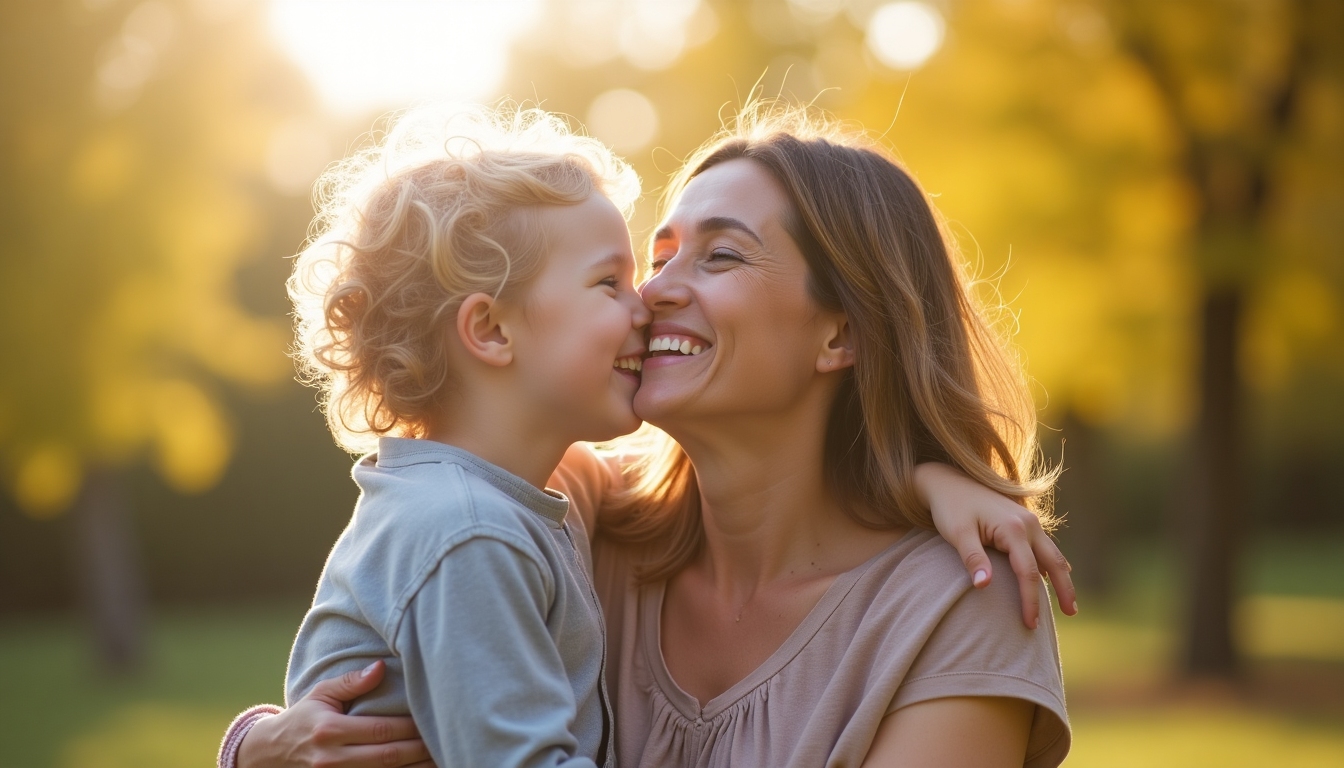 A family photo showing a young couple with a toddler, expressing happiness and warmth.