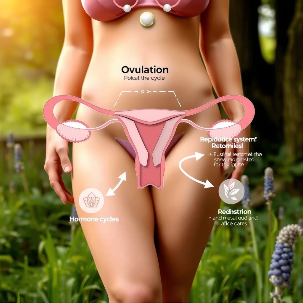 Diagram explaining how herbs influence ovulation
