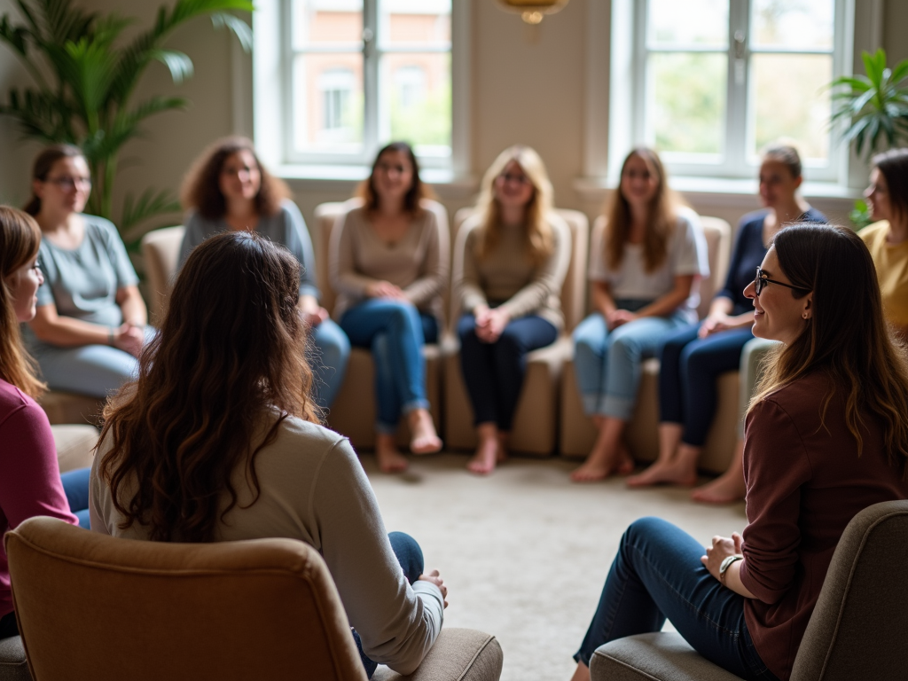 Support group sharing fertility preservation stories