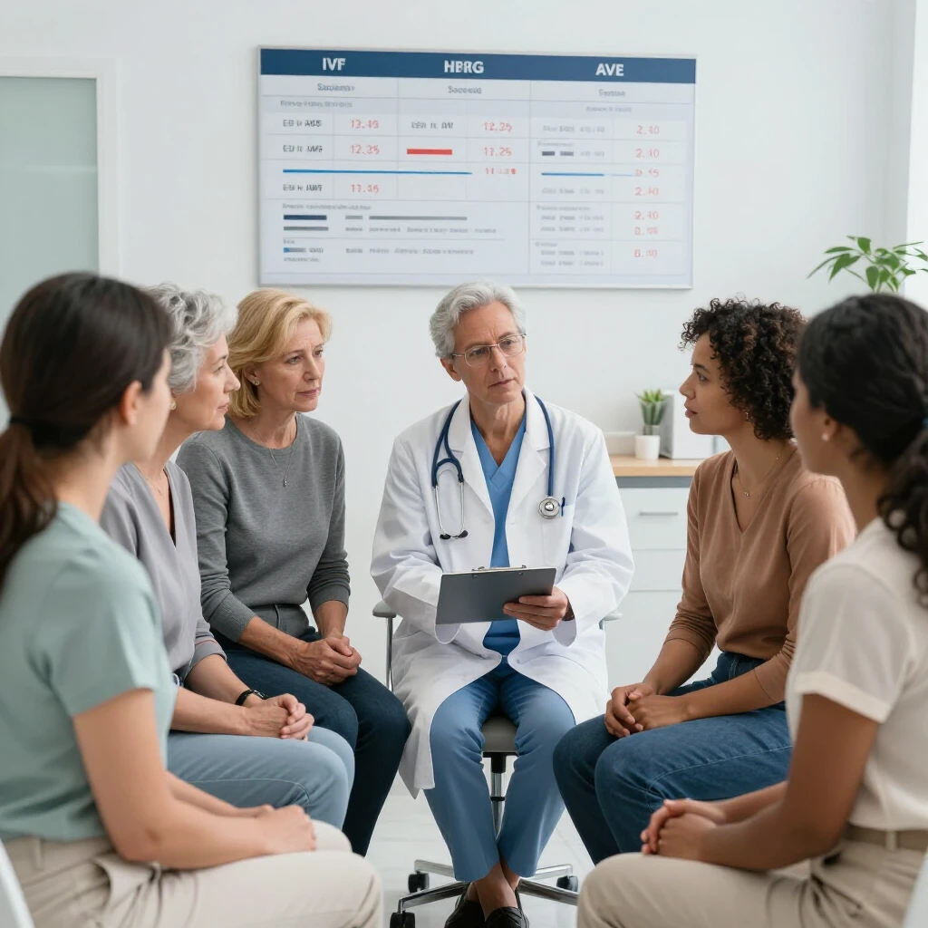 Women discussing IVF success rates by age with a doctor