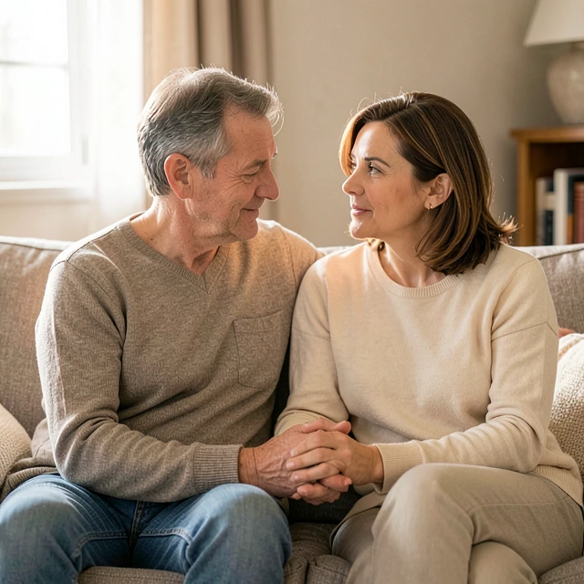Couple providing emotional support to each other during fertility journey
