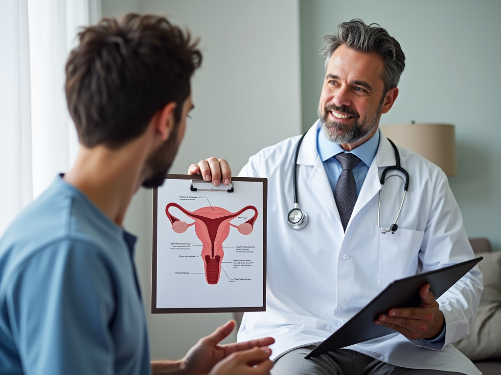 Doctor discussing ejaculatory dysfunction with patient