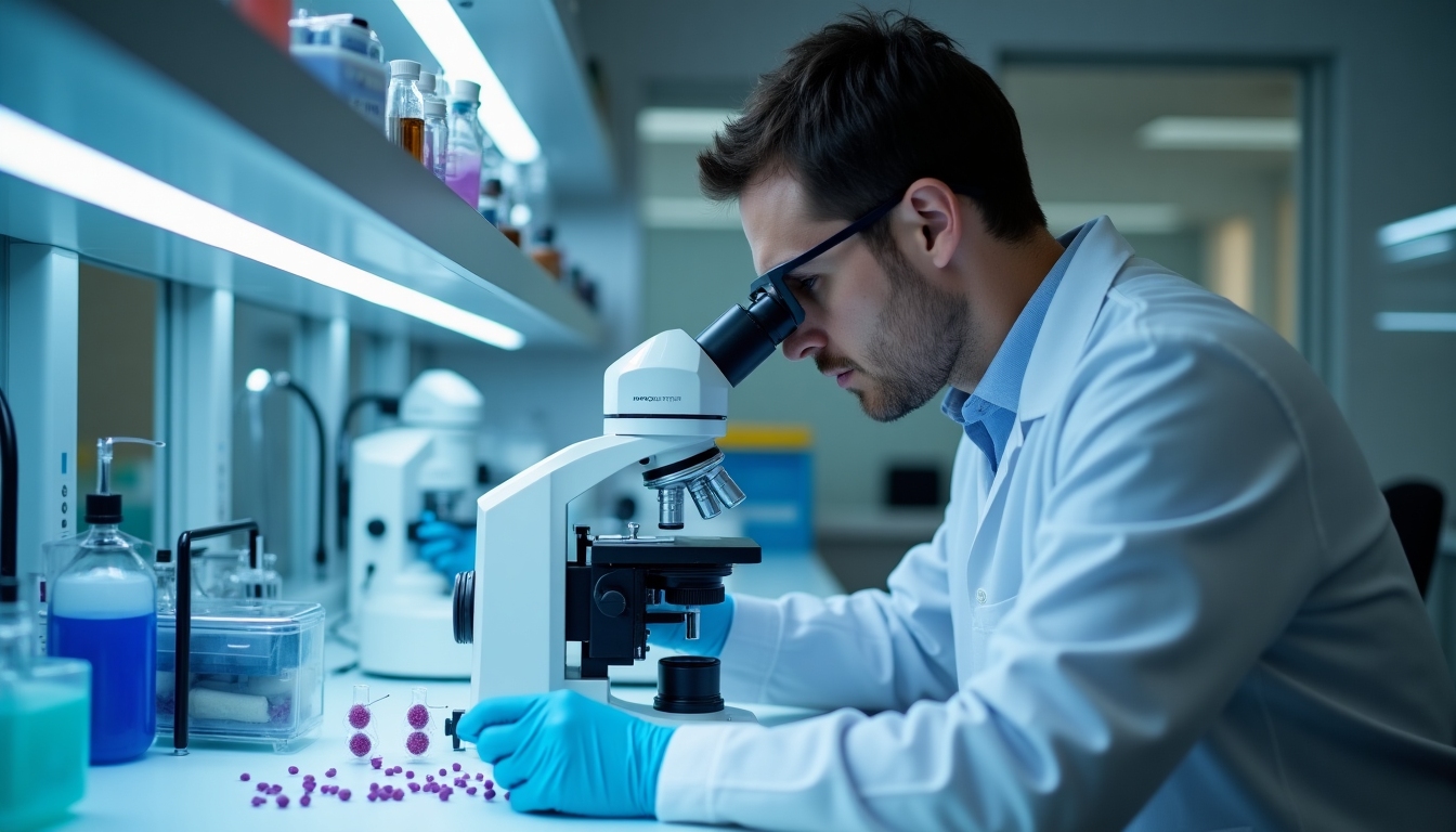 Scientist in an IVF lab
