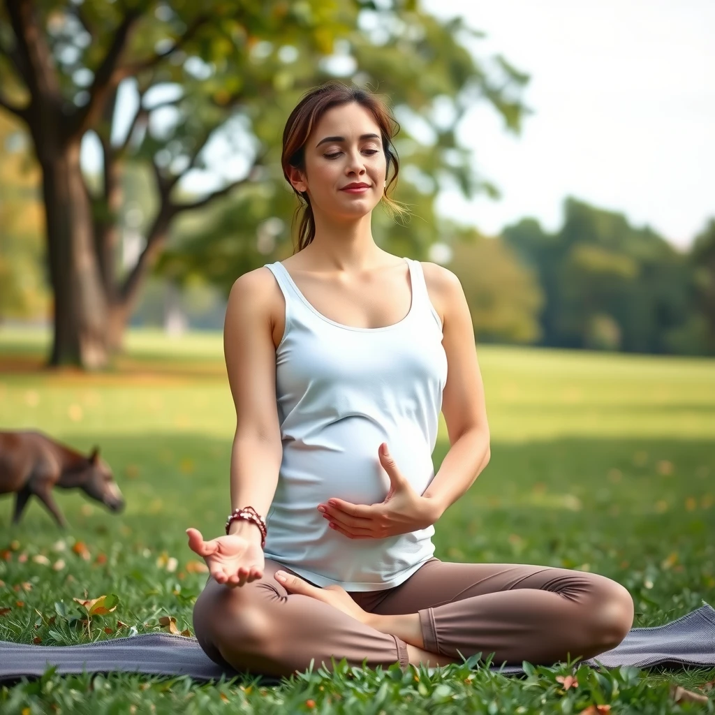 Woman practicing yoga to reduce stress and enhance fertility