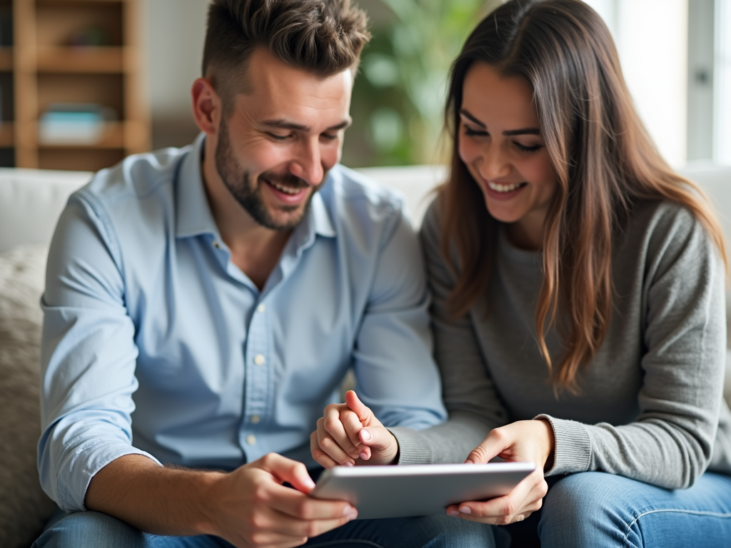 Financial advisor helping couple with fertility budget