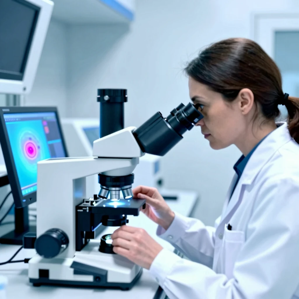 Embryologist monitoring IVF embryo development in lab