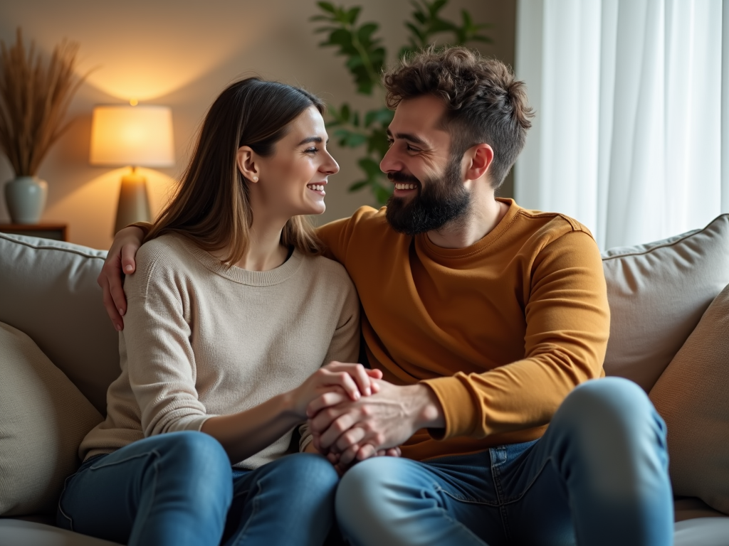 Couple supporting each other through health challenges