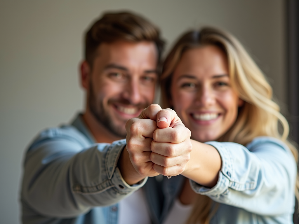 Couple supporting each other through fertility journey