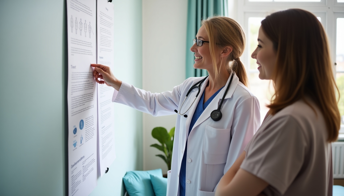A doctor discusses fertility preservation options with a patient.