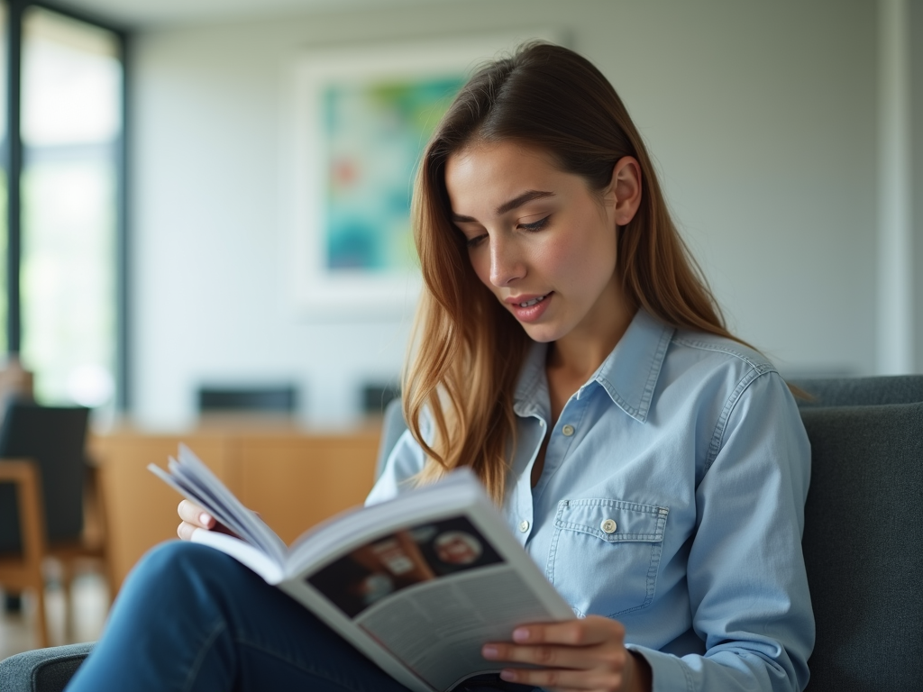Woman waiting for test
