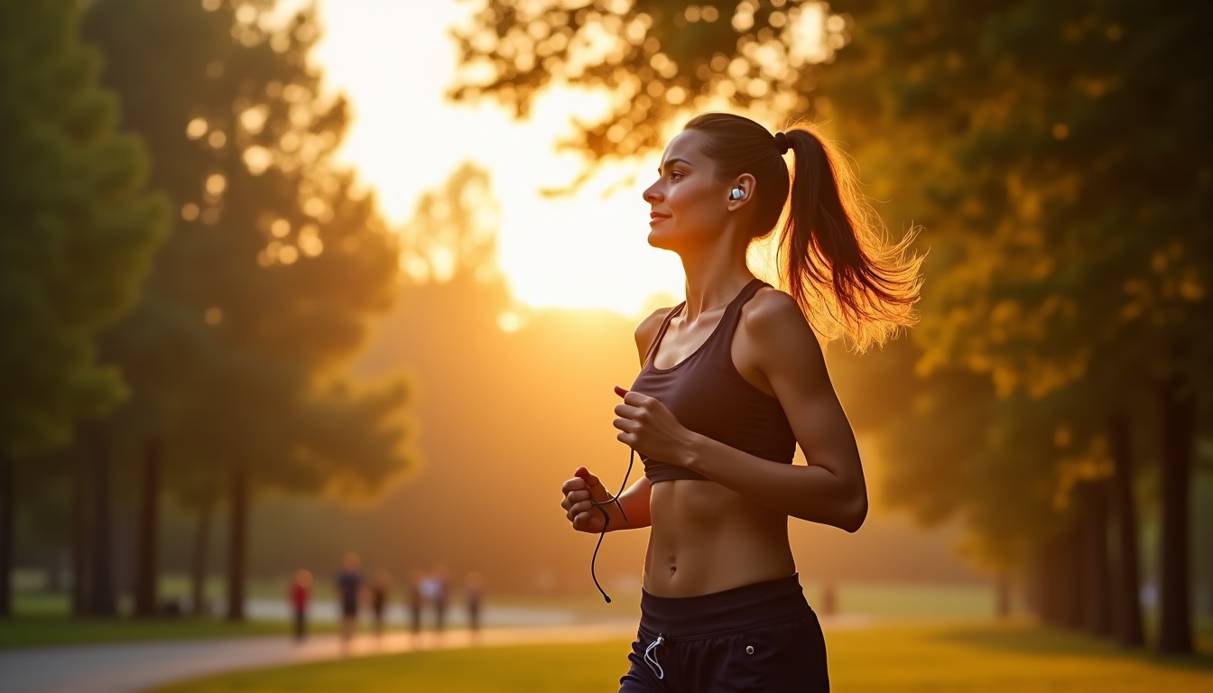 Person jogging for fertility health