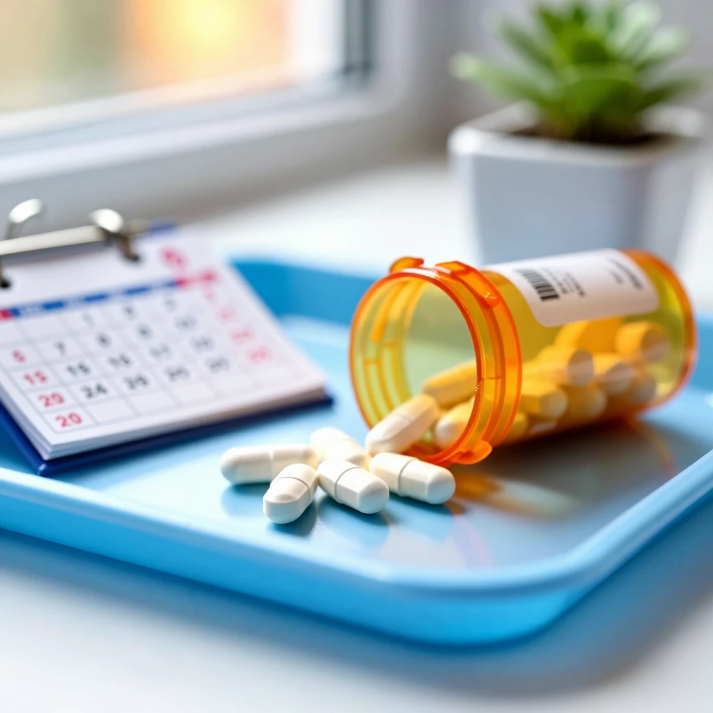 Clomiphene tablets ready for a fertility treatment cycle