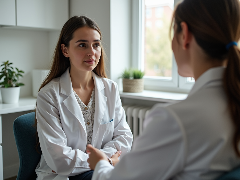 Patient and doctor discussing fertility options
