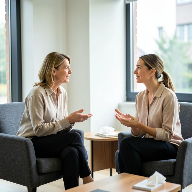 Therapy session providing emotional support for infertility