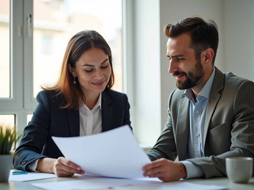 Financial advisor helping client