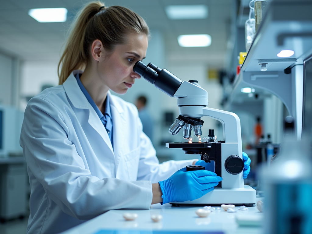 A scientist conducting fertility research