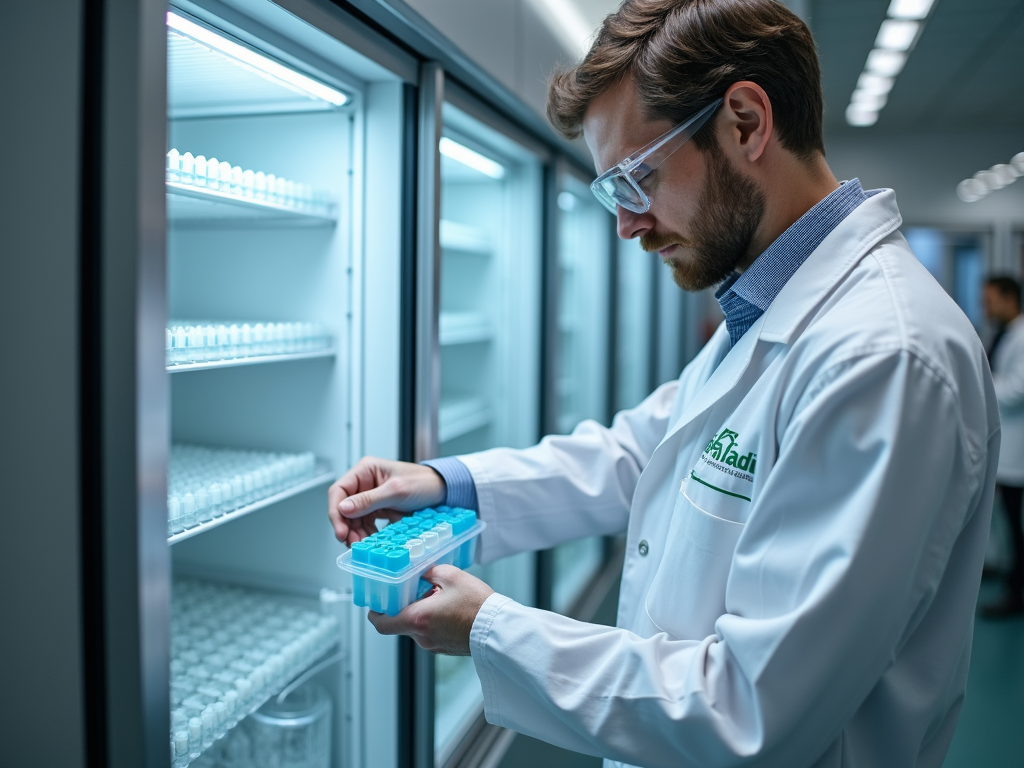 Egg freezing process in a lab