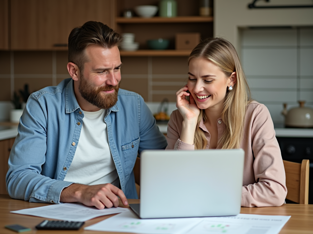 Couple discussing financial planning for fertility treatments