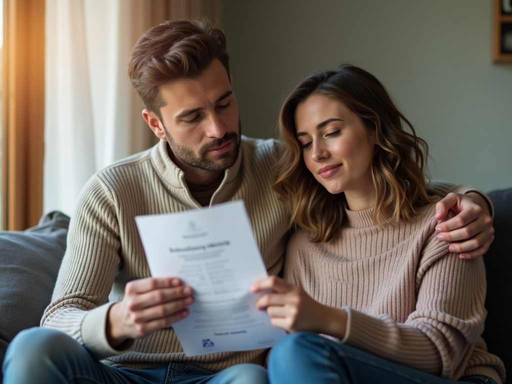 Couple reviewing fertility treatment options together