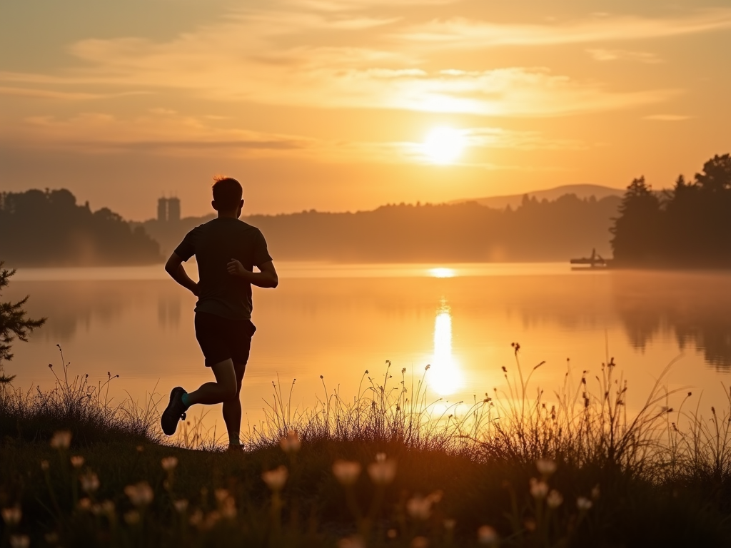 Man running outdoors