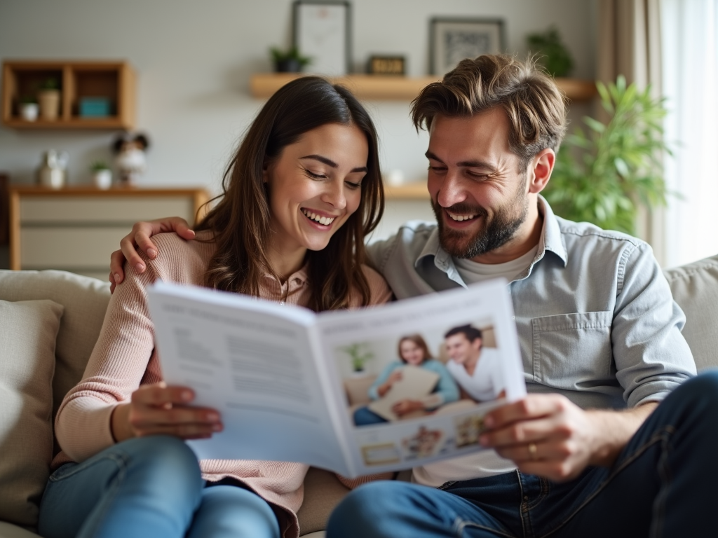 Couple reviewing fertility clinic options
