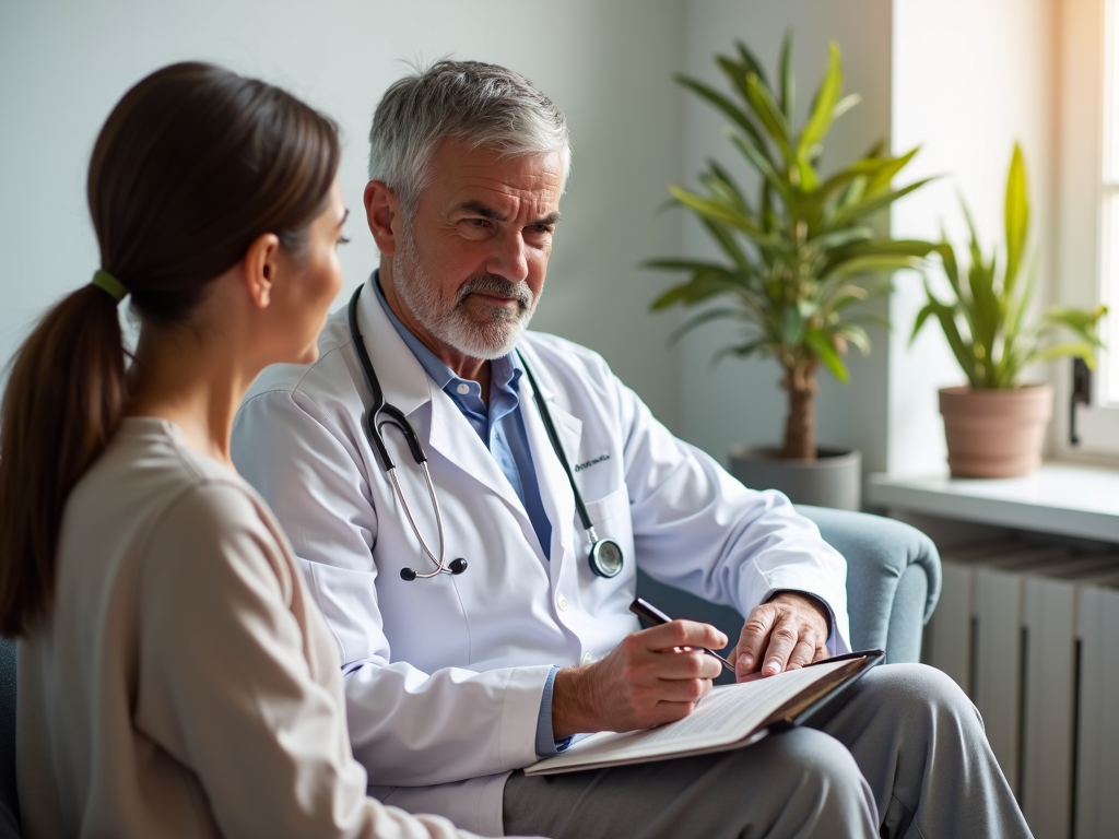 Doctor discussing fertility treatments with a couple