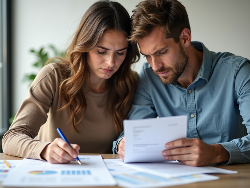 Couple reviewing fertility treatment costs