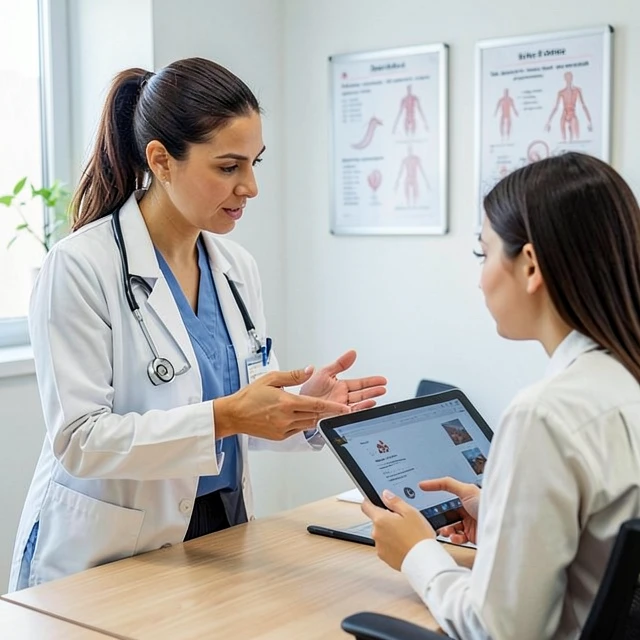 Doctor and patient discussing fertility options