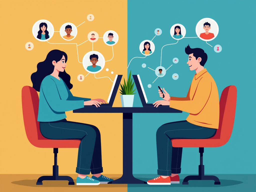 Combining online communities and AI companions for comprehensive support.