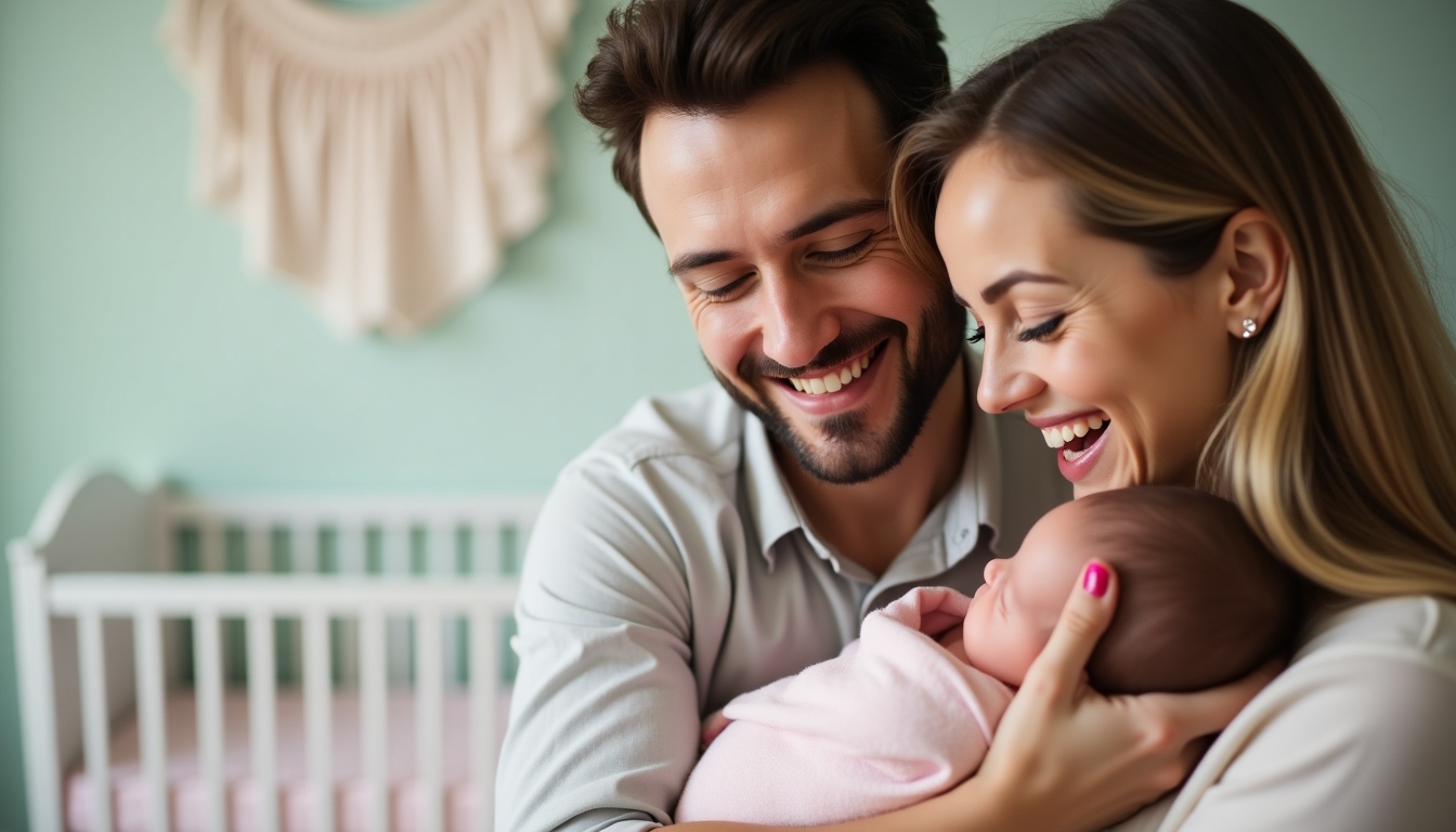 Couple celebrating IVF success