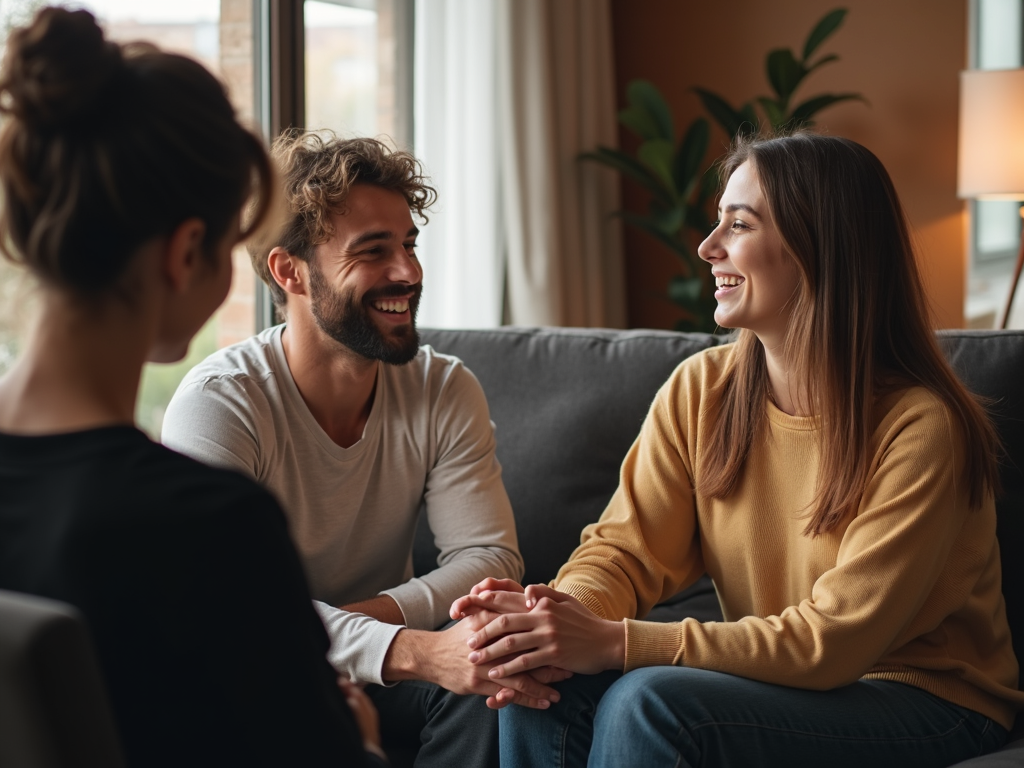 Couple getting support from a therapist
