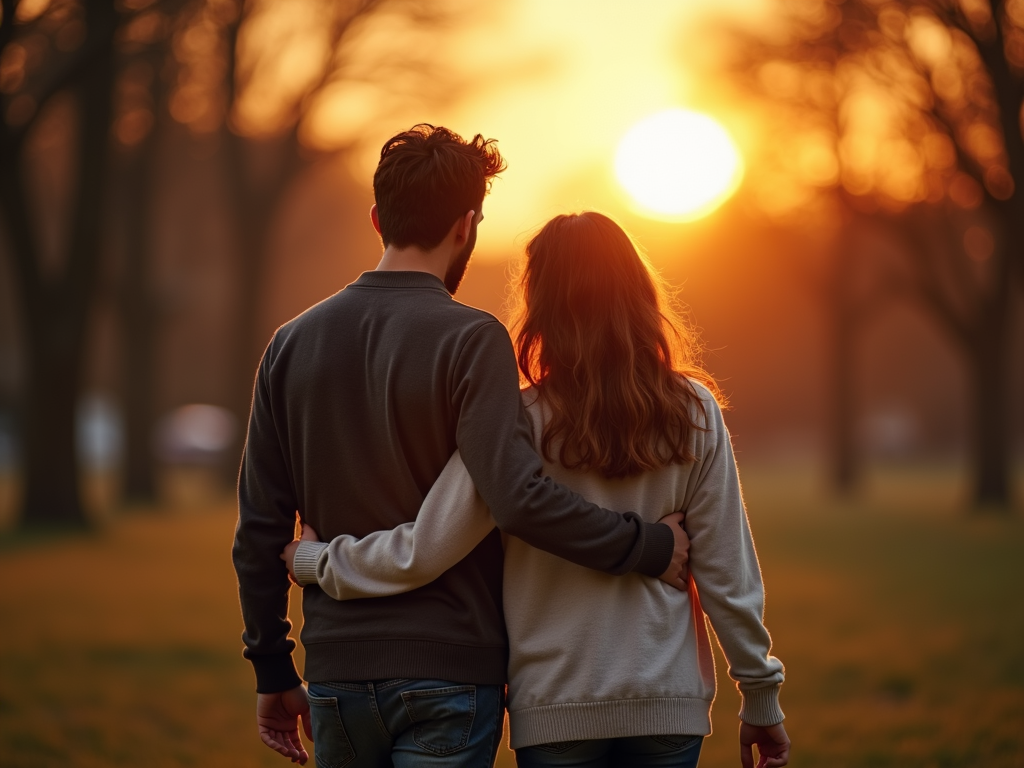 Couple supporting each other on fertility journey