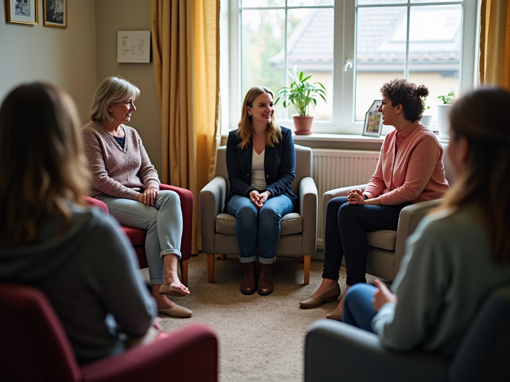 Fertility clinic support group meeting