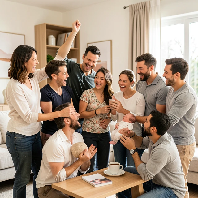 Happy family after successful IVF journey