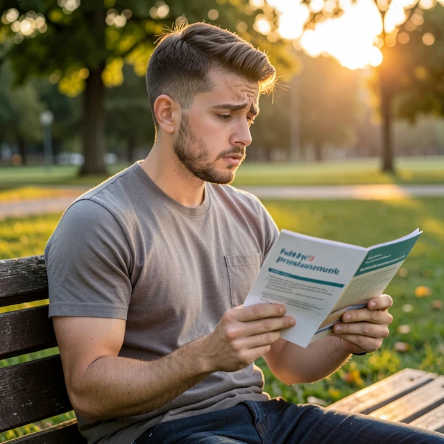 Man reflecting on sperm banking decision in park