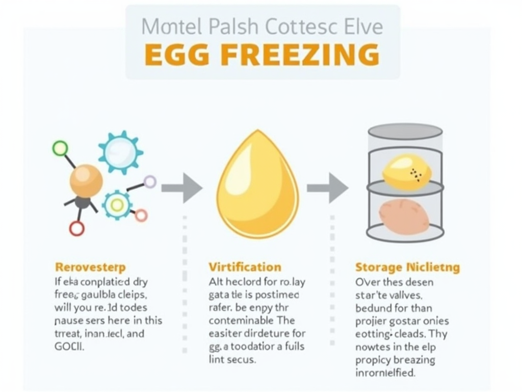 Infographic of the egg freezing process