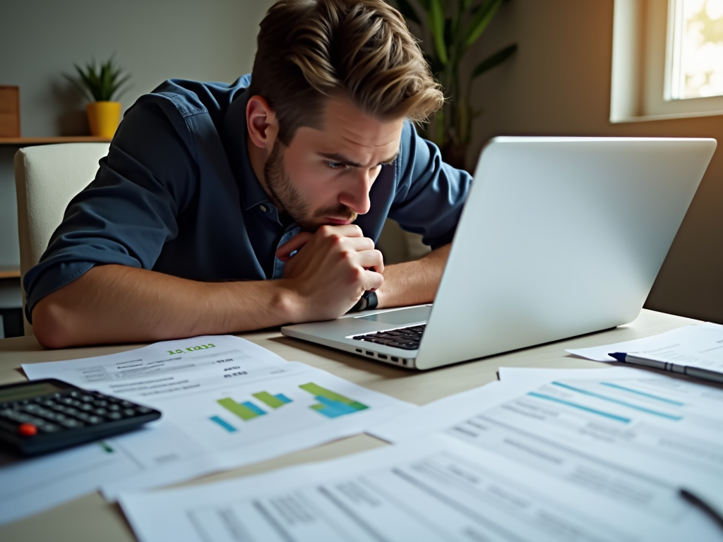 Person researching fertility financing options