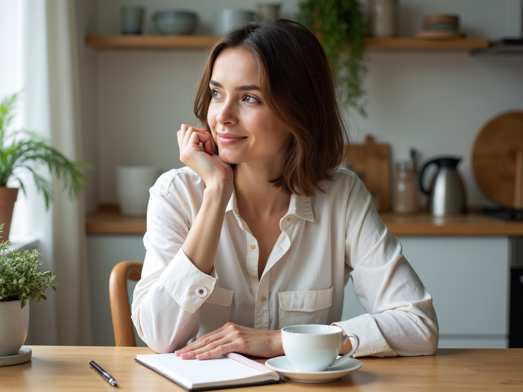 Woman reflecting on natural PCOS management