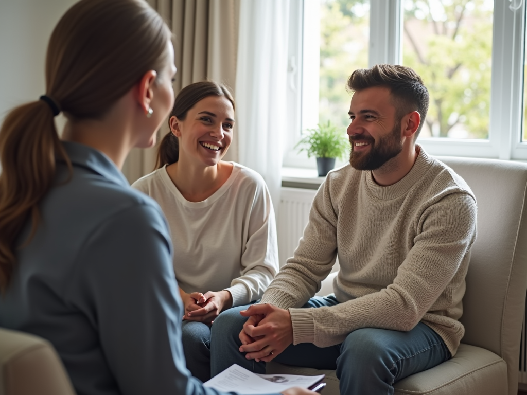 Couple consulting with a reproductive endocrinologist