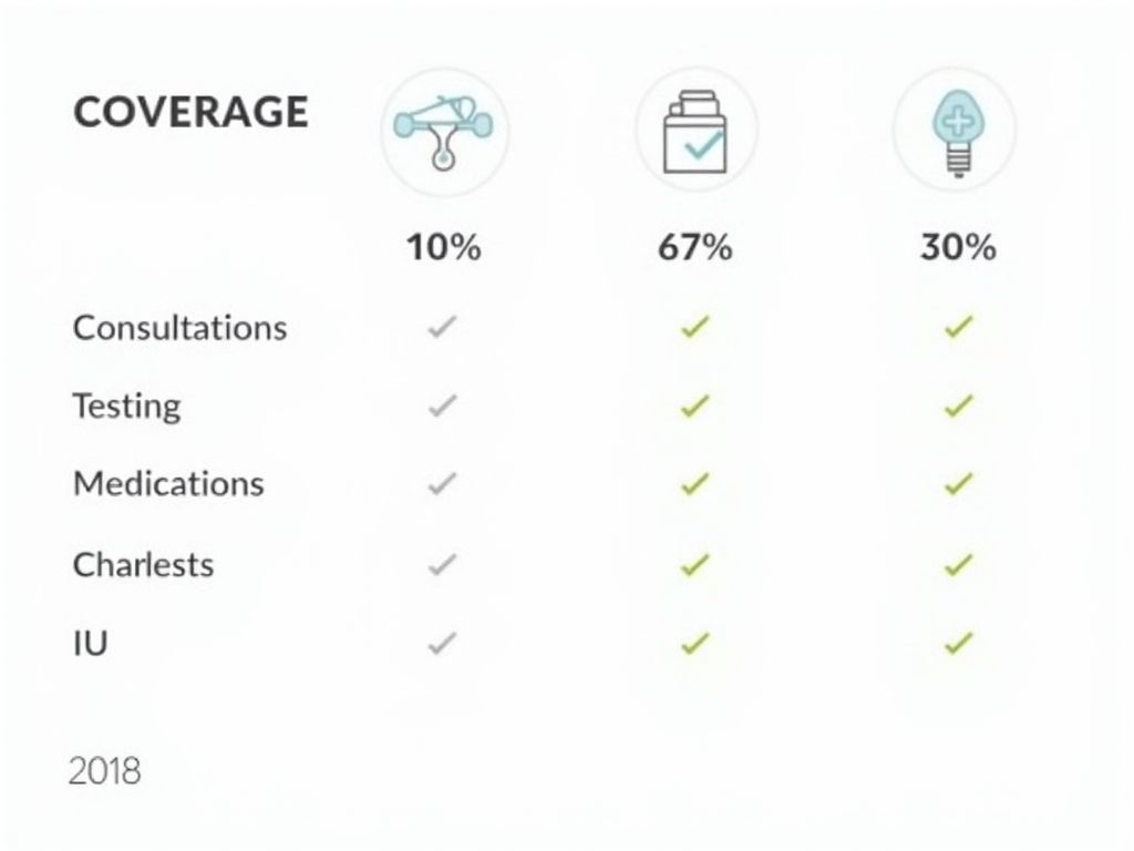 Infographic of fertility insurance coverage breakdown