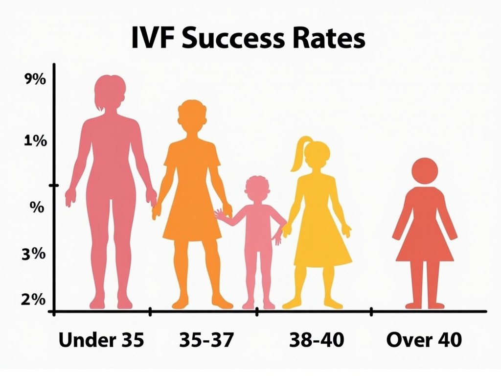 Graph of IVF success rates by age
