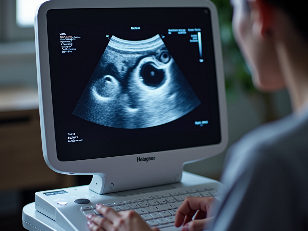 Ultrasound scan of ovarian follicles
