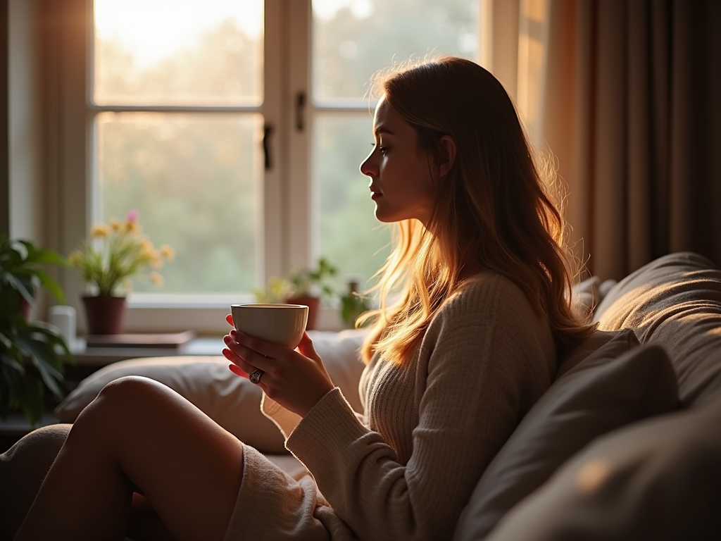 Woman reflecting on egg freezing decision