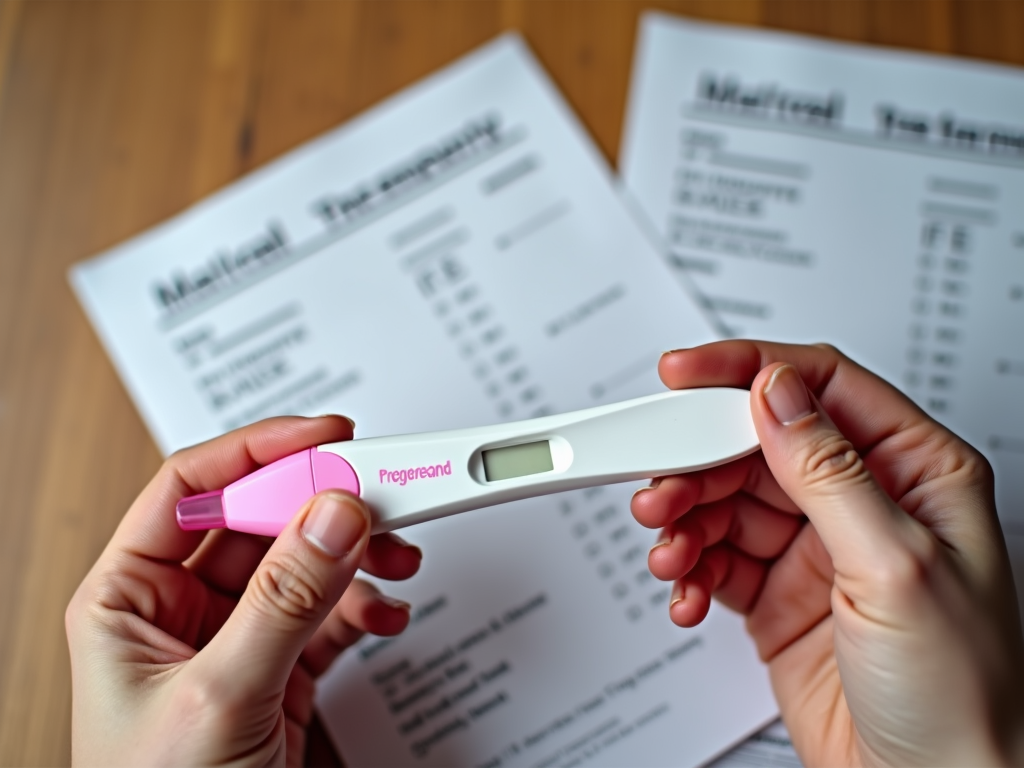A positive pregnancy test symbolizing success after navigating insurance for fertility treatments.