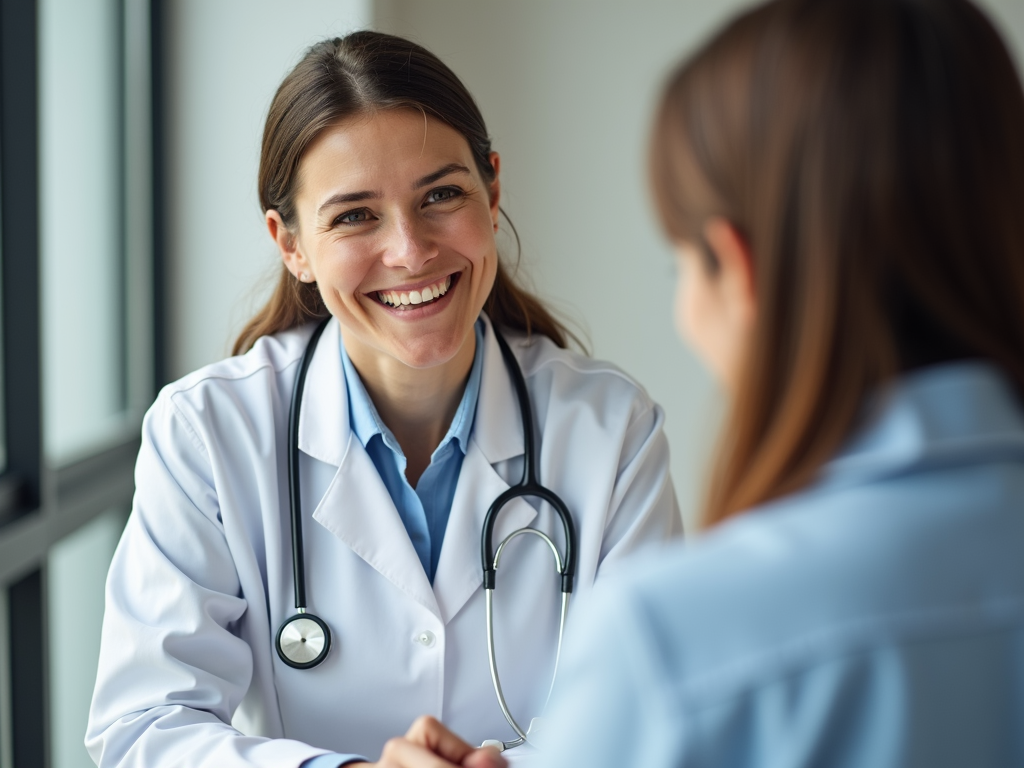 A fertility specialist discussing treatment options with a patient.