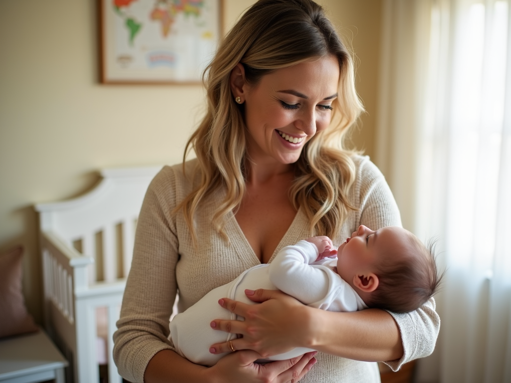 A mom with her baby, thanks to fertility preservation.