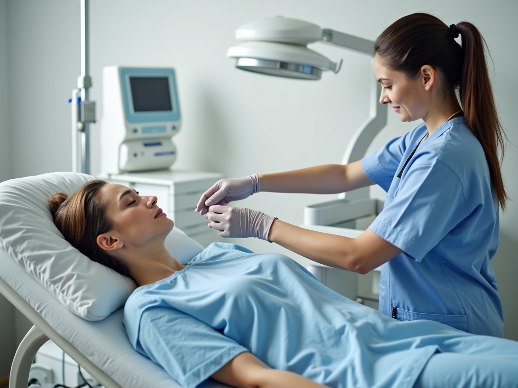 A woman undergoing egg freezing