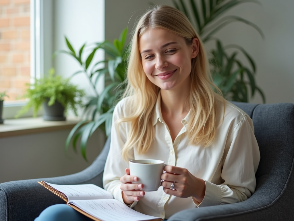 Woman with PCOS waiting at fertility clinic