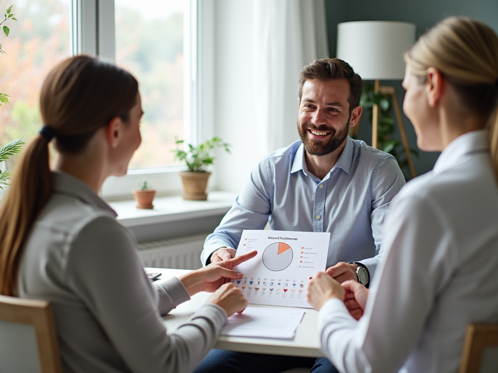 Couple learning about fertility from a doctor